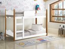 Ver imagem 1 de Beliche Infantil Encanto Branco Grenat com Colchões - Gabrielli Móveis