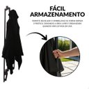 Ver imagem 4 de Ombrelone Parede Lateral 2.0m Guarda Sol Piscina Jardim Preto Importway Iwcj007 Pt