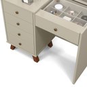 Ver imagem 5 de Penteadeira Camarim Mel 100% Mdf 5 Gavetas -led- Espelho - Colmeia Maquiagem -off-white -patrimar