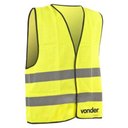 Ver imagem 1 de Colete Refletivo Tipo Blusão sem Bolso Amarelo Cv 100 - 70.29.100.000 - Vonder Colete Refletivo Tipo