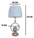 Ver imagem 7 de Abajur Luminária Quarto Sala Rosé Gold Globo Cristal 59x30