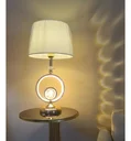 Ver imagem 1 de Abajur Luminária Quarto Sala Rosé Gold Globo Cristal 59x30