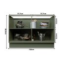 Ver imagem 6 de Cozinha Compacta Modulada 6 Portas 3 Gavetas 100% MDF 2 Tampos Sevilha Verde/Hill