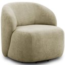 Ver imagem 2 de Poltrona Giratória Orgânica para Sala Living Heidy F04 Bouclê Verde Oliva - Lyam Decor