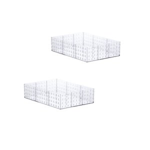 2x Organizador Quadratta Empilhável 16x8x23cm