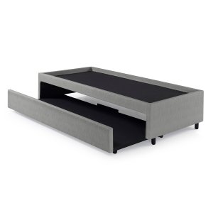 Bicama Box para Dois Colchões Solteiro 88x188 Corino Linho