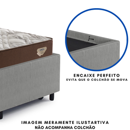 Bicama Box para Dois Colchões Solteiro 88x188 Corino Linho - 8