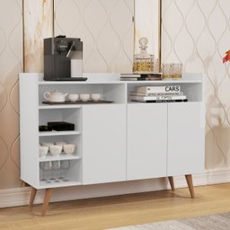 Buffet Aparador Cantinho do Café 3 Portas - Mod.2026 Cor:branco - 2 Buffet Aparador Cantinho do Café 3 Portas - Mod.2026 Cor:branco - 2