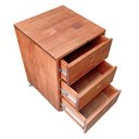 Ver imagem 2 de Gaveteiro de Madeira Maciça Pinus Finger com 3 Gavetas e 4 Rodízios Cor Castanheira