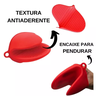 Kit 2 Bicos Pegador de Panela Silicone Resistente e Térmico - Vermelho - 2