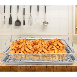 Fritadeira Assadeira Grelha Forno de Inox e Bandeja - 3