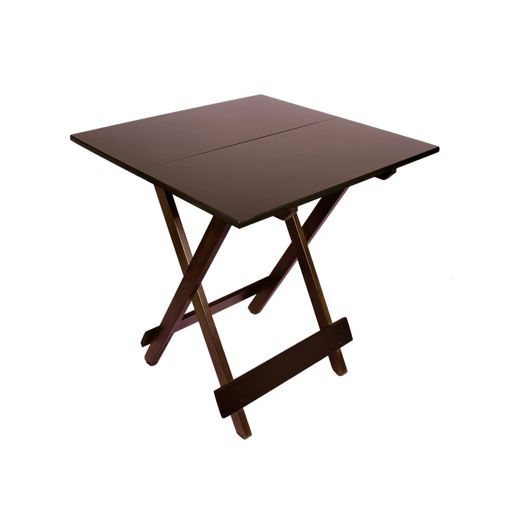 Kit 6 Jogos de Mesa Dobrável 70x70 com 4 Cadeiras de Madeira Ideal para Bar e Restaurante - Imbuia - 3