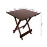 Kit 6 Jogos de Mesa Dobrável 70x70 com 4 Cadeiras de Madeira Ideal para Bar e Restaurante - Imbuia - 5