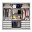 Ver imagem 2 de Guarda Roupa Casal 6 Portas 8 Gavetas - New Vértice - Móveis Novo Horizonte - Branco