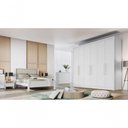 Ver imagem 3 de Guarda Roupa Casal 6 Portas 8 Gavetas - New Vértice - Móveis Novo Horizonte - Branco
