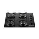 Ver imagem 1 de Cooktop 4 Bocas a Gás Continental Mesa Vidro Preto com Acendimento Automático Kc4gr Bivolt