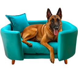 Sofá Caminha Grande Porte Pet Luxo em Sued Premium:tiffany - 2