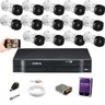Kit CfTV Intelbras CfTV 14 Cam 1120B HD DVR Mhdx 1116 +1Tb - 1