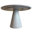 Ver imagem 2 de Mesa de Jantar Cone Cimento Queimado 130 Cm Tampo Laca Branca