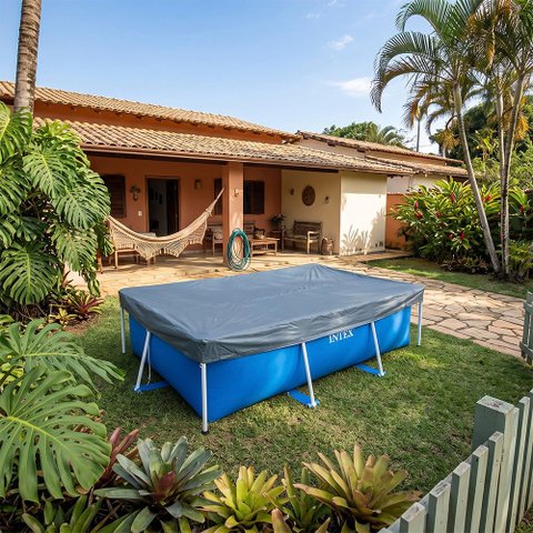 Piscina Estrutural Retangular 2.282L + Capa Intex