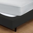 Ver imagem 1 de Fit Box Queen Liso Vivaldi em Malha 100% Algodão Preto Sul Brasil