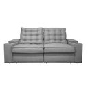 Ver imagem 1 de Sofá 2,30m Retrátil e Reclinável com Usb – Grande, Confortável e Moderno para Sala de Estar:cinza Gr