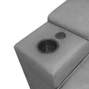 Ver imagem 4 de Sofá 2,30m Retrátil e Reclinável com Usb – Grande, Confortável e Moderno para Sala de Estar:cinza Gr