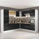 Ver imagem 2 de Cozinha Completa Lux com Armário e Balcão Branco Preto