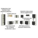 Ver imagem 7 de Cozinha Completa Lux com Armário e Balcão Branco Preto