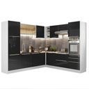 Ver imagem 1 de Cozinha Completa Lux com Armário e Balcão Branco Preto