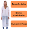 Capa Protetora de Chuva Transparente Reutilizável Resistente com Capuz para Passeio Adulto Impermeáv - 3