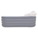 Ver imagem 3 de Banheira Ofurô Inflável Adulto Dobrável 120l com Bomba Elétrica Bivolt Vg Plus Cinza