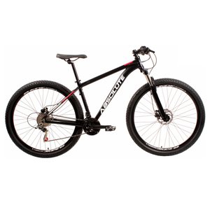 Bicicleta 29 Absolute Nero 4 Câmbios Shimano 24v K7 Freio Hidráulico Trava - Preto/vermelho Tam.23