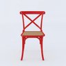 Cadeira Jantar Cross Katrina Vermelha Corano Bege Aço Vermelho - 2