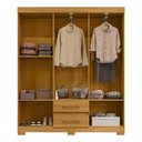 Ver imagem 3 de Guarda-Roupa Casal com 6 Portas e 2 Gavetas 150cm Multimóveis CR35677 Madeirado
