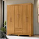 Ver imagem 1 de Guarda-Roupa Casal com 6 Portas e 2 Gavetas 150cm Multimóveis CR35677 Madeirado
