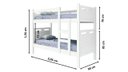 Ver imagem 5 de Cama Beliche Solteiro com 2 Colchões D23 Escada e Grade Proteção para Quarto Infantil e Juvenil:Bran