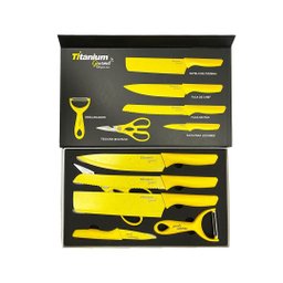 Jogo de Facas Premium Aço Inox Titanium Gourmet 6 Peças - 2