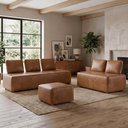 Ver imagem 3 de Sofá 6 Lugares para Sala de Estar Living Modular Adah M03 Couríssimo Whisky - Lyam Decor
