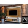 Painel Tv 75 Polegadas com Luzes Led Rio de Janeiro 1,80m Carvalho/Off White - Luapa Móveis - 1