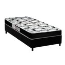 Ver imagem 1 de Cama Box Solteiro: Colchão Espuma Luckspuma Roland Garros Pro + Base CRC Suede Black(88x188)