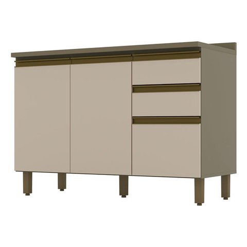 Balcão de Cozinha Évelin com Tampo 120 Cm Duna Cristal – Henn