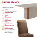 Ver imagem 7 de Mesa de Jantar Isadora 180cm Tampo MDF Vidro Canto Copo com 6 Cadeiras Aline