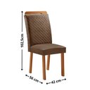 Ver imagem 3 de Mesa de Jantar Isadora 180cm Tampo MDF Vidro Canto Copo com 6 Cadeiras Aline