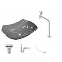 Ver imagem 2 de Kit Cuba L42 com Torneira Link 1062 Metal e Válvula 1" + Sifão Pvc e Flexível