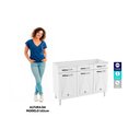 Ver imagem 2 de Gabinete P/ Pia Cozinha Balcão Star New Aço C/ 3 Portas e 3 Gavetas S/tampo 120cm Branco/preto -