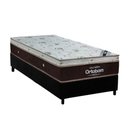 Ver imagem 1 de Conjunto Box Solteiro: Colchão Molas Ortobom Superpocket Sleep King + Base Crc Suede Black(88x188)