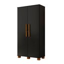 Ver imagem 1 de Armário Organizador Multiuso 10 Prateleiras Dacar 93cm MDF Preto Lavanderia Quarto Cozinha
