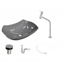 Ver imagem 2 de Kit Cuba L42 com Torneira Link 1062 Metal e Válvula Click 1"b + Sifão Pvc e Flexível