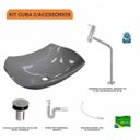 Ver imagem 3 de Kit Cuba L42 com Torneira Link 1062 Metal e Válvula Click 1"b + Sifão Pvc e Flexível